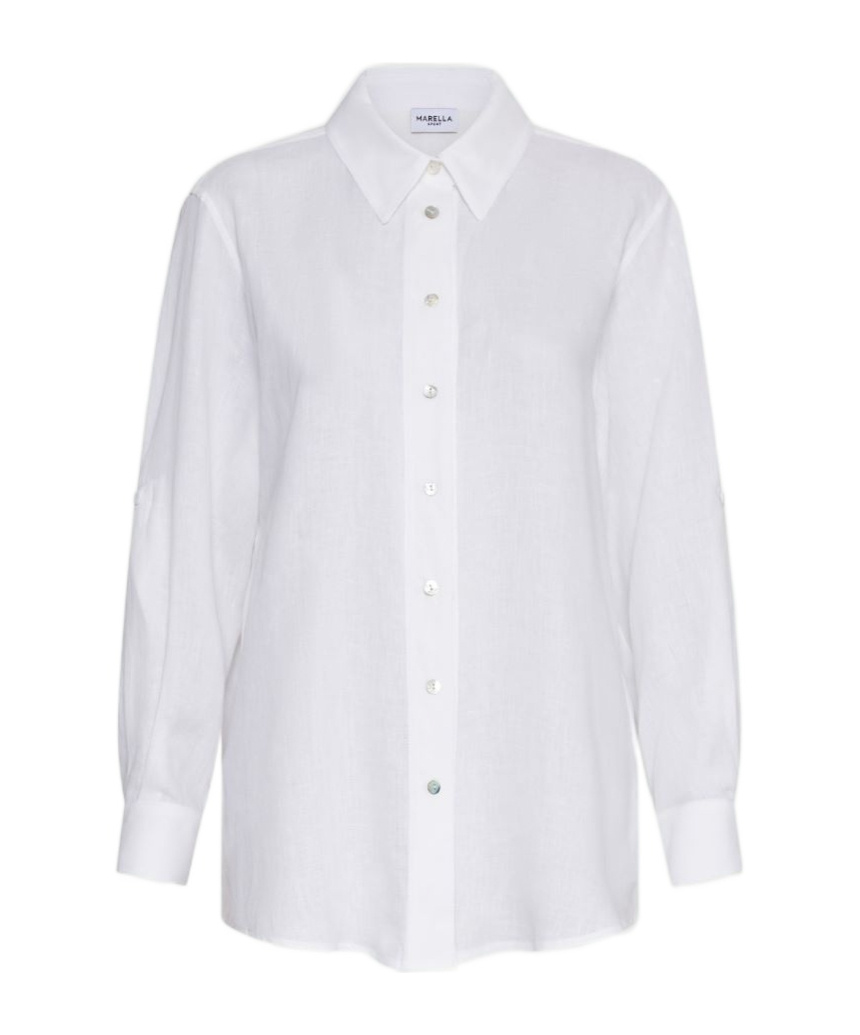 Marella Linen Shirt In White