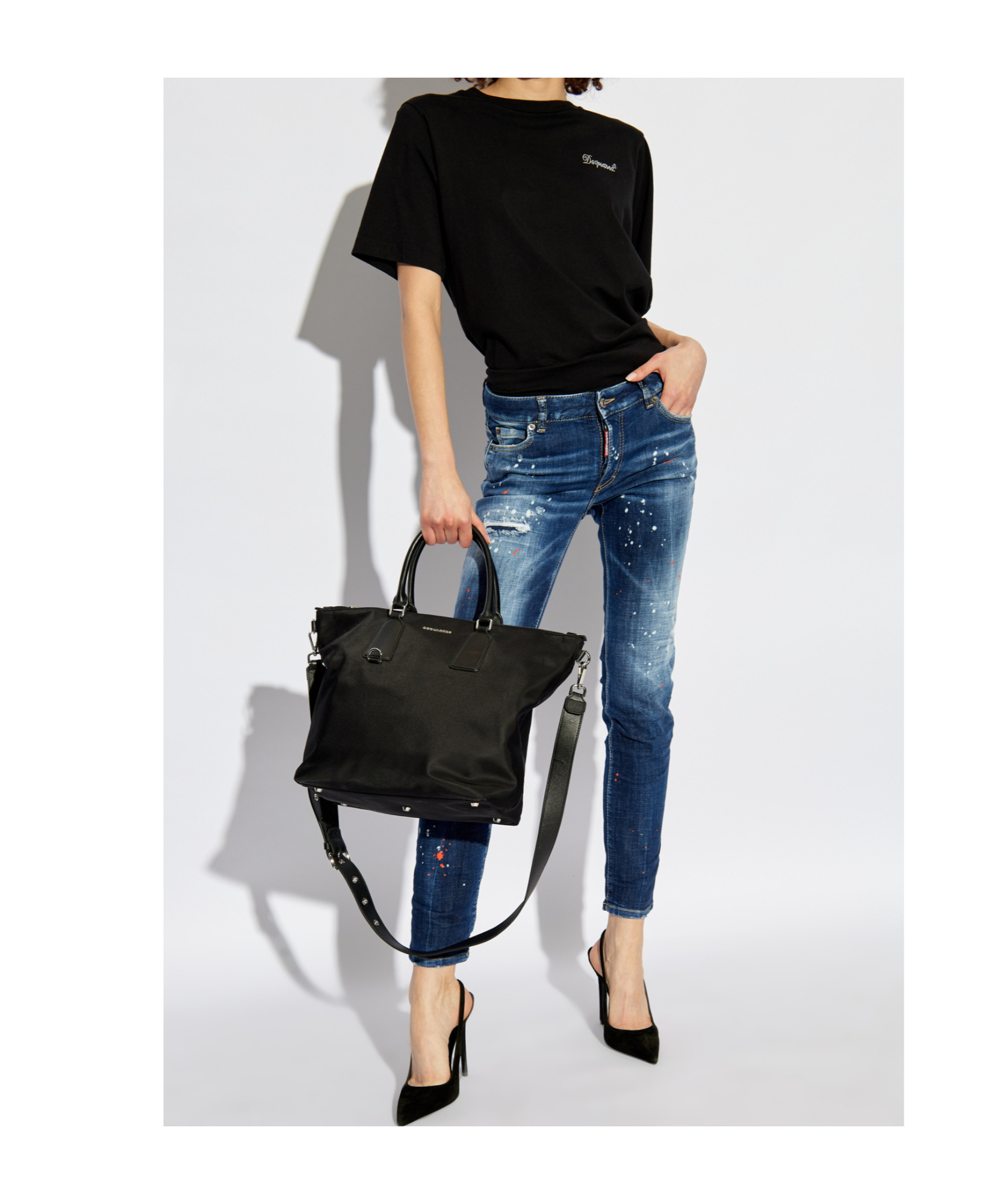 Dsquared2 San Diego Wide-leg Jeans In Blue