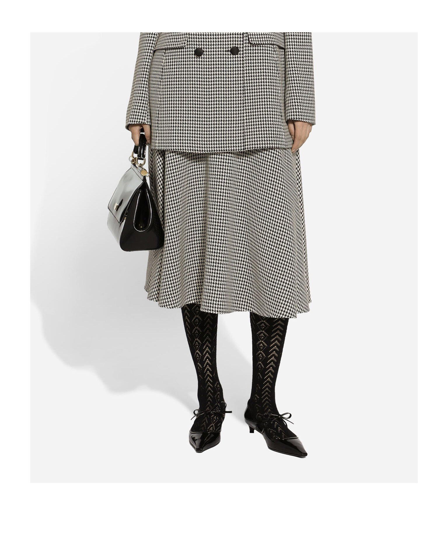 Dolce & Gabbana Tartan Check Skirt In Gray