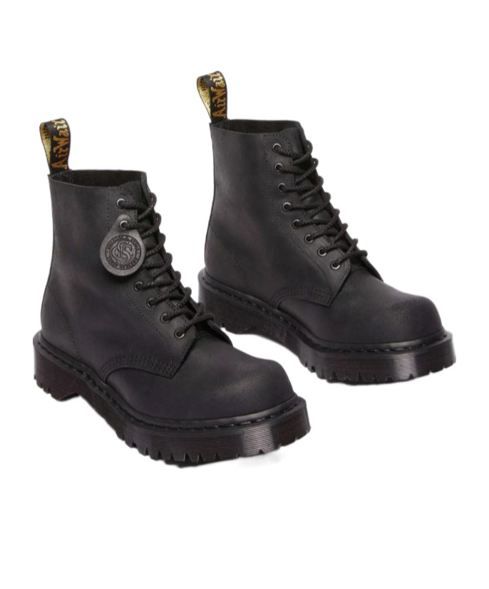 Dr. Martens' 1460 Bex Bump Toe Leather Boots In Black