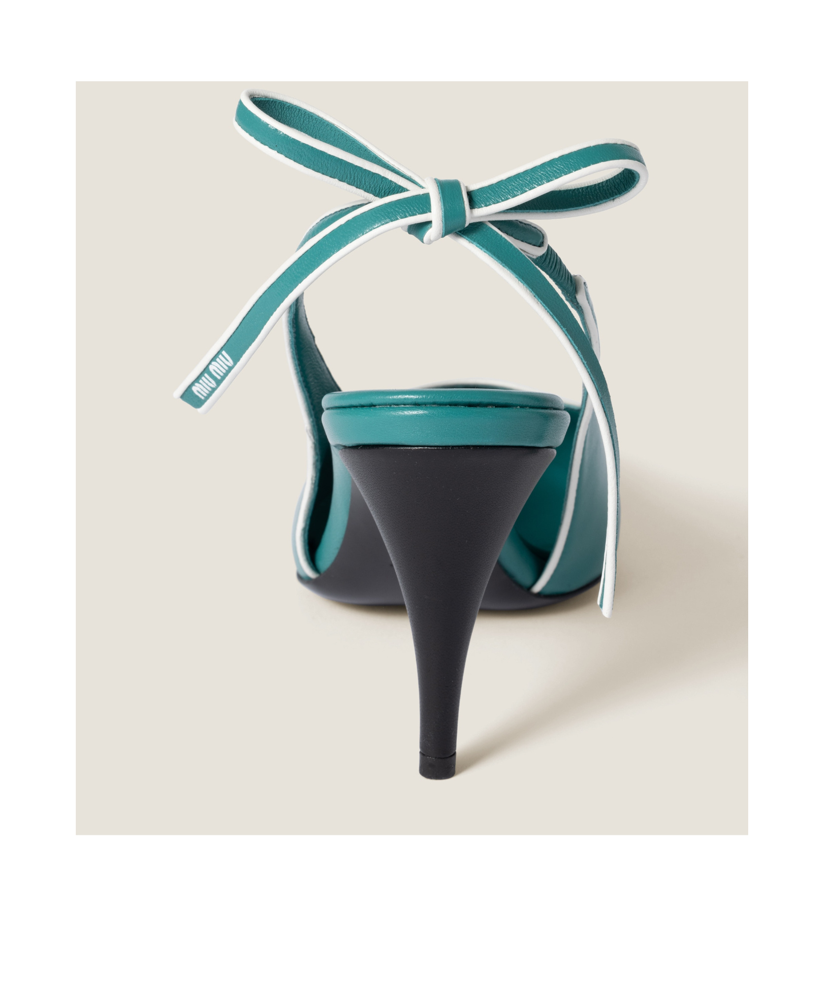 Shop Miu Miu Nappa Leather Slingback Pumps
