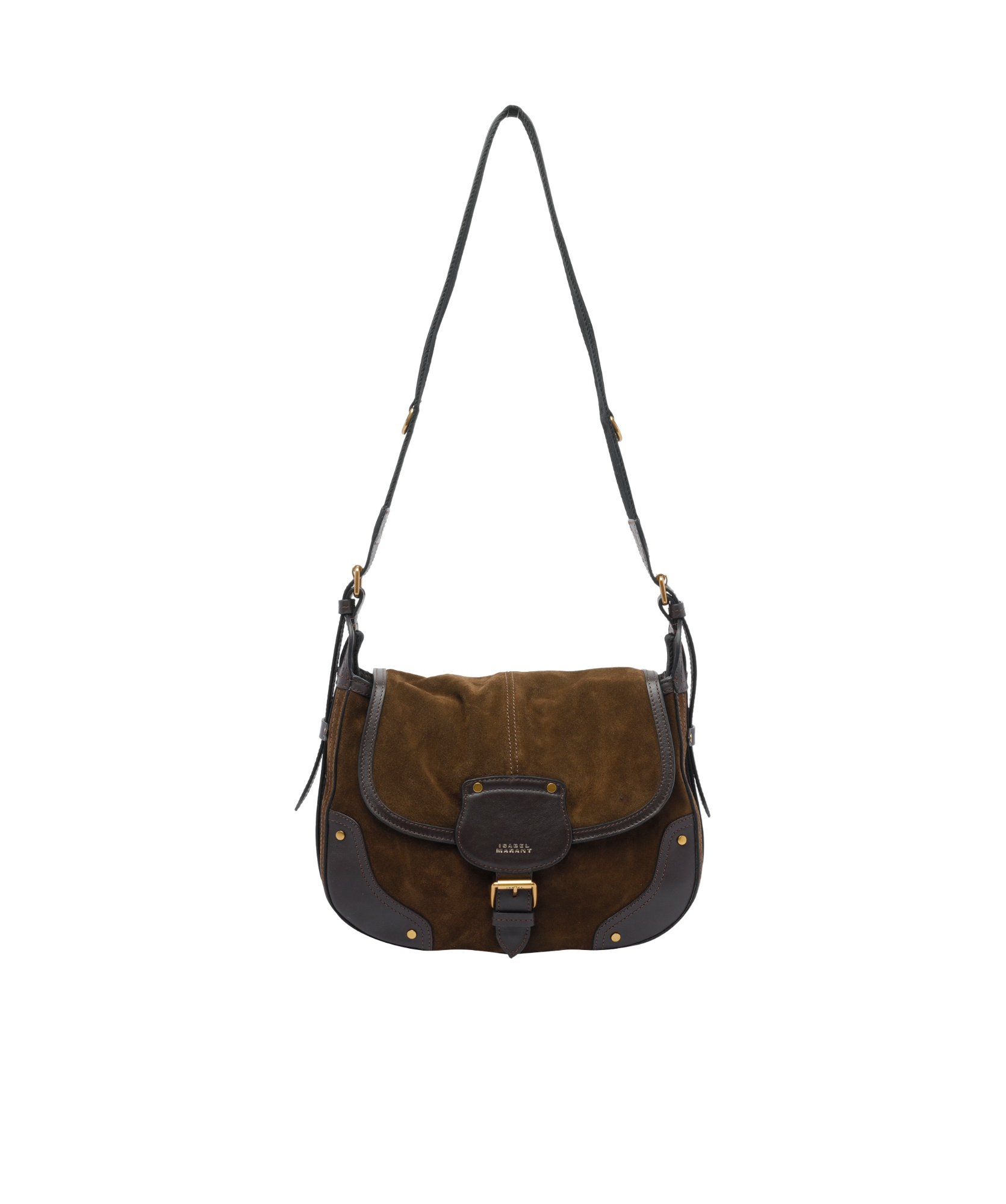 Isabel Marant Sierra S Suede Calfskin Leather Messenger Bag