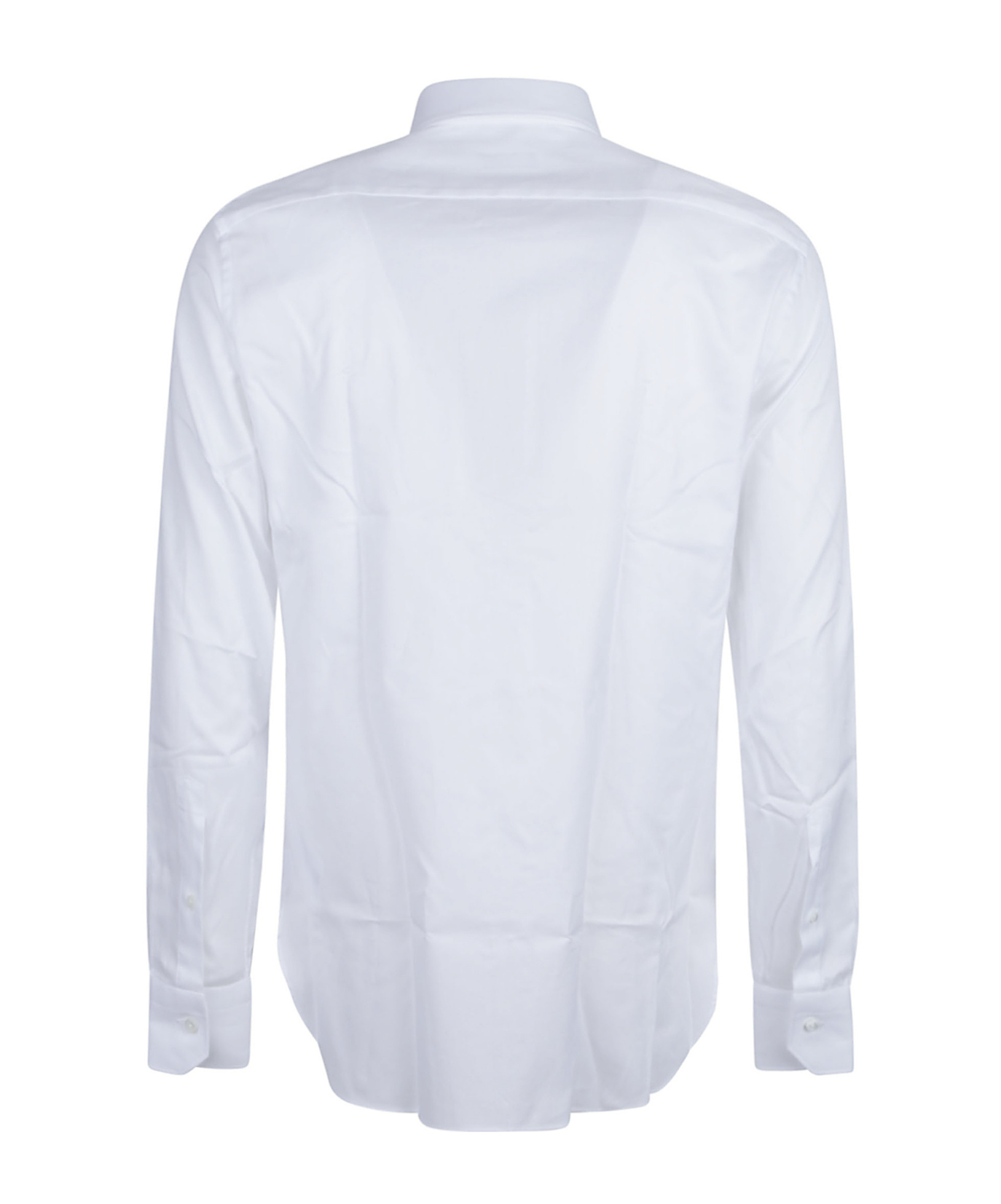 Zegna Long-sleeved Button-up Shirt In White