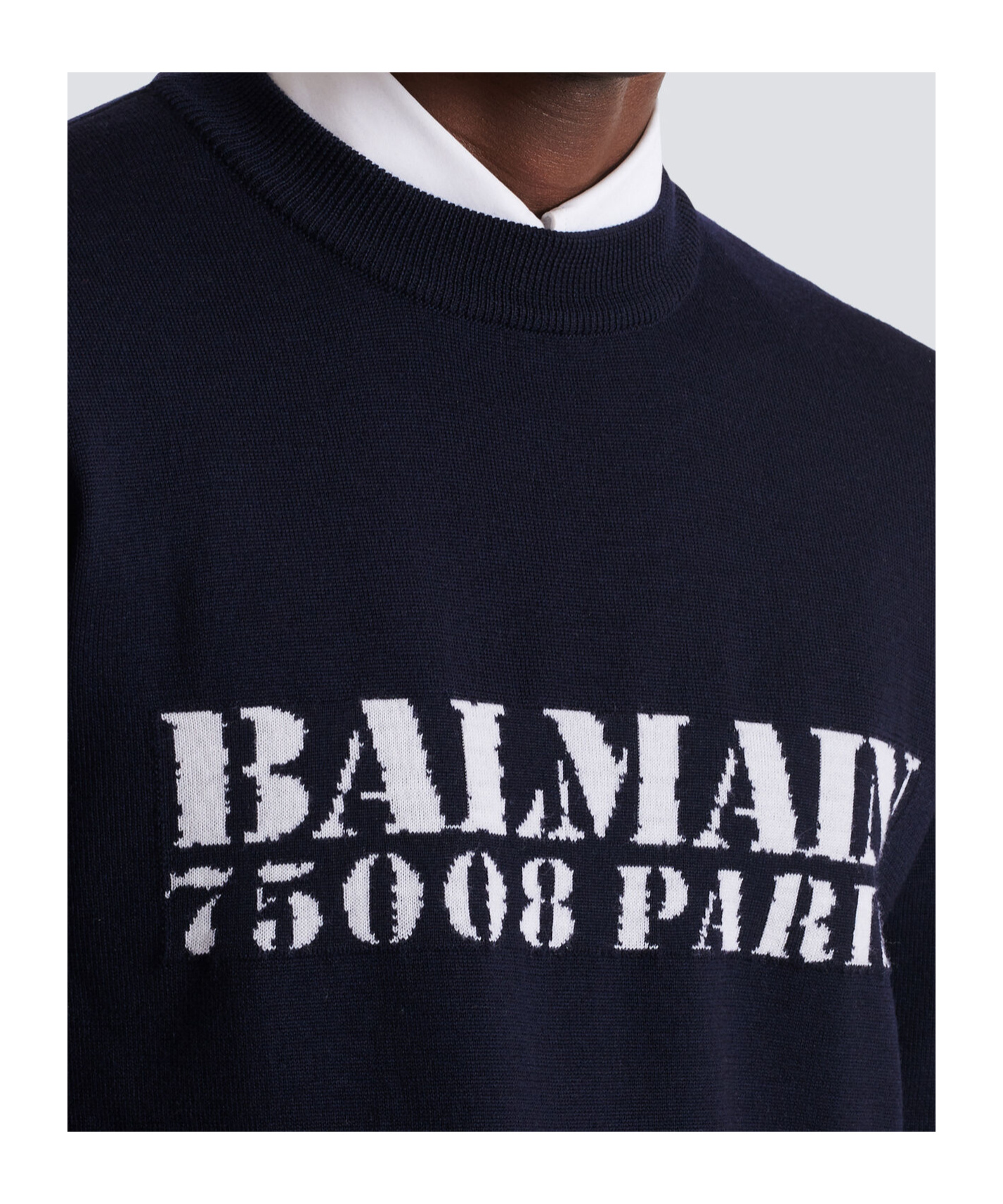Balmain Merino Wool Logo Sweater