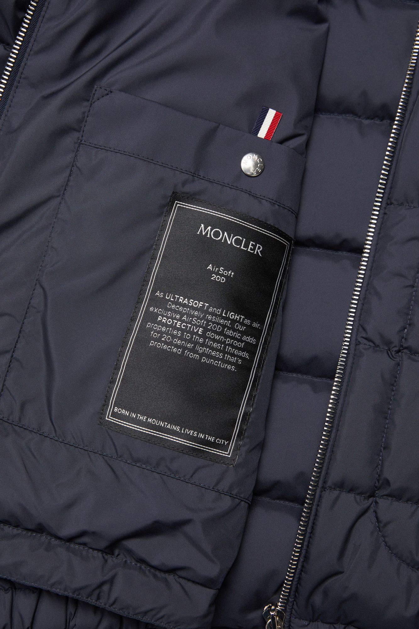 Moncler Doudoune Courte À Capuche Sestriere In Blue