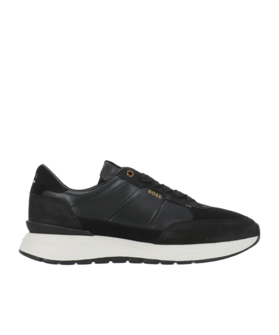 Hugo Boss Laced Sneakers In Black