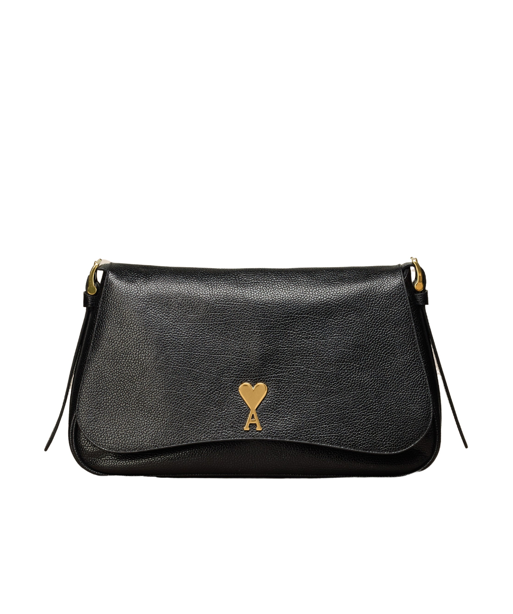 Shop Ami Alexandre Mattiussi Paname Shoulder Bag In Black