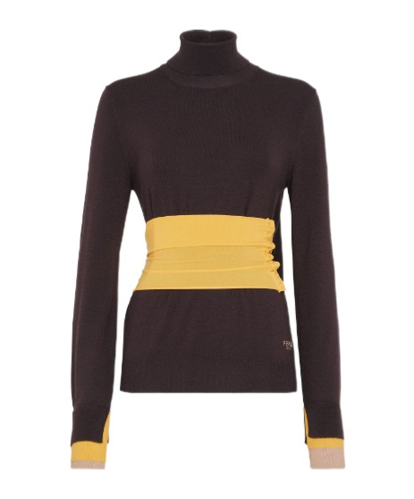 Shop Fendi Asymmetric Sweater In Black