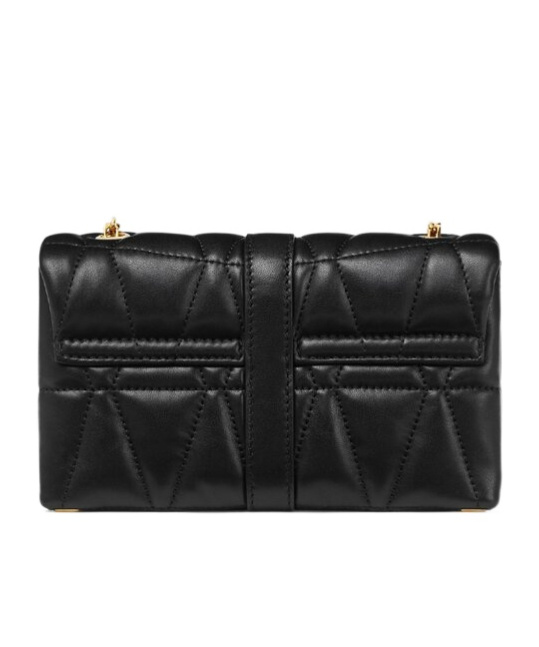 Versace Mini Quilted Kleio Leather Crossbody Bag In Black