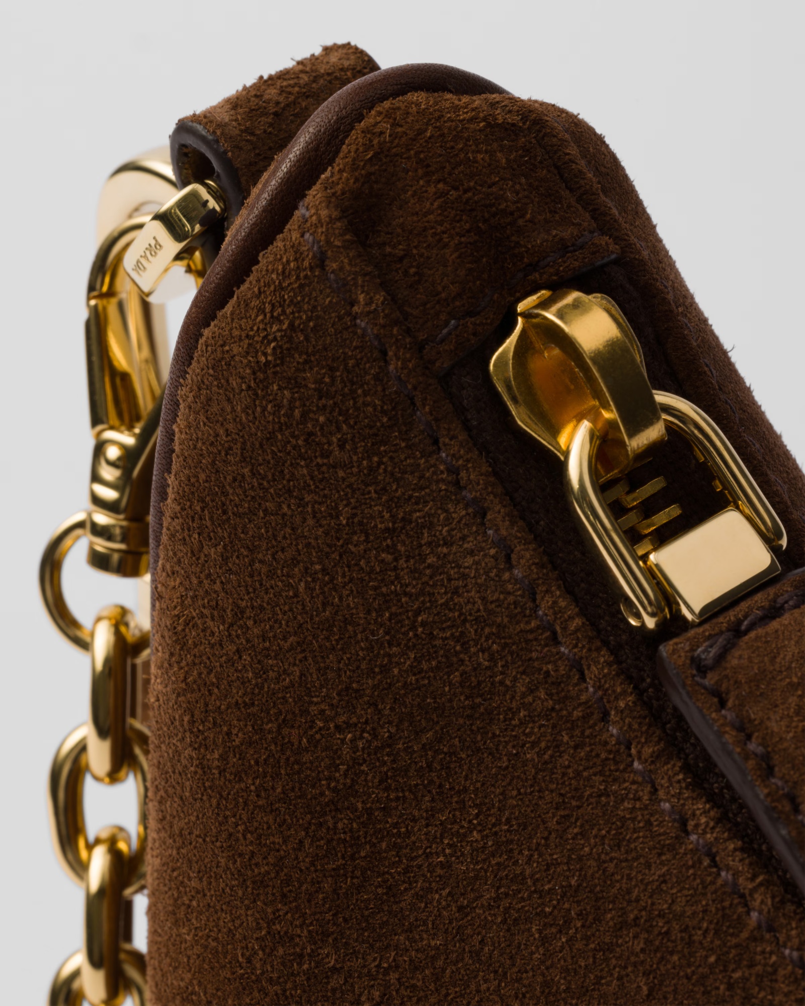 Prada Re-edition Suede Mini-bag In Brown