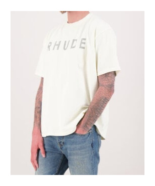 RHUDE RHUDE DISTRESSED LOGO T-SHIRT