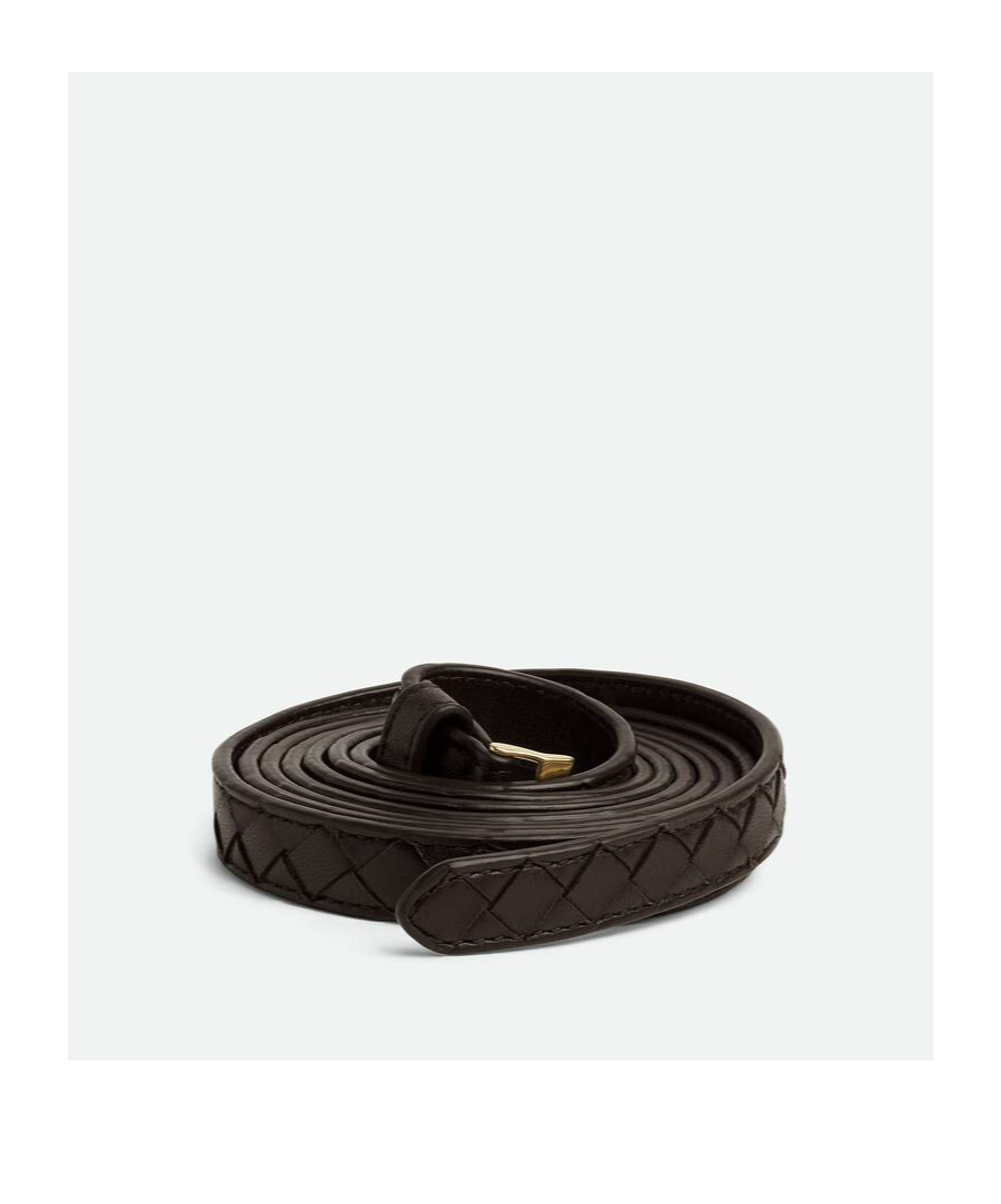Bottega Veneta Leather Belt With Adjustable Length And Quilted Design In Black