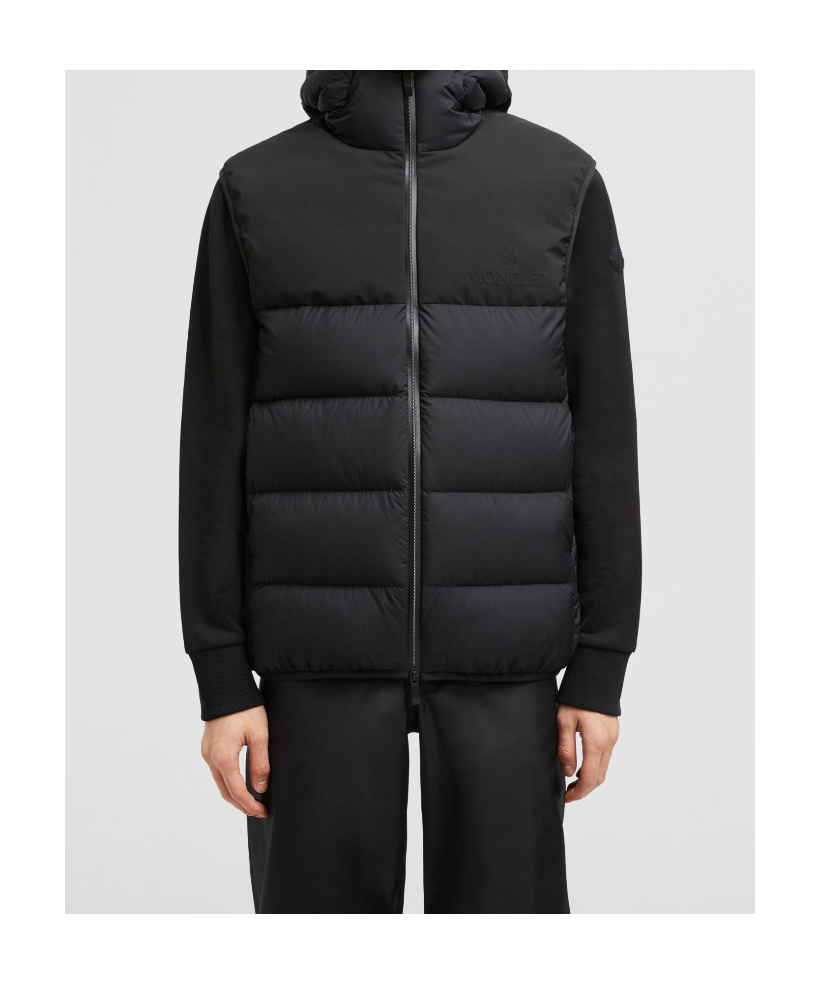Moncler Doudoune Sans Manches À Capuche Bresse In Black