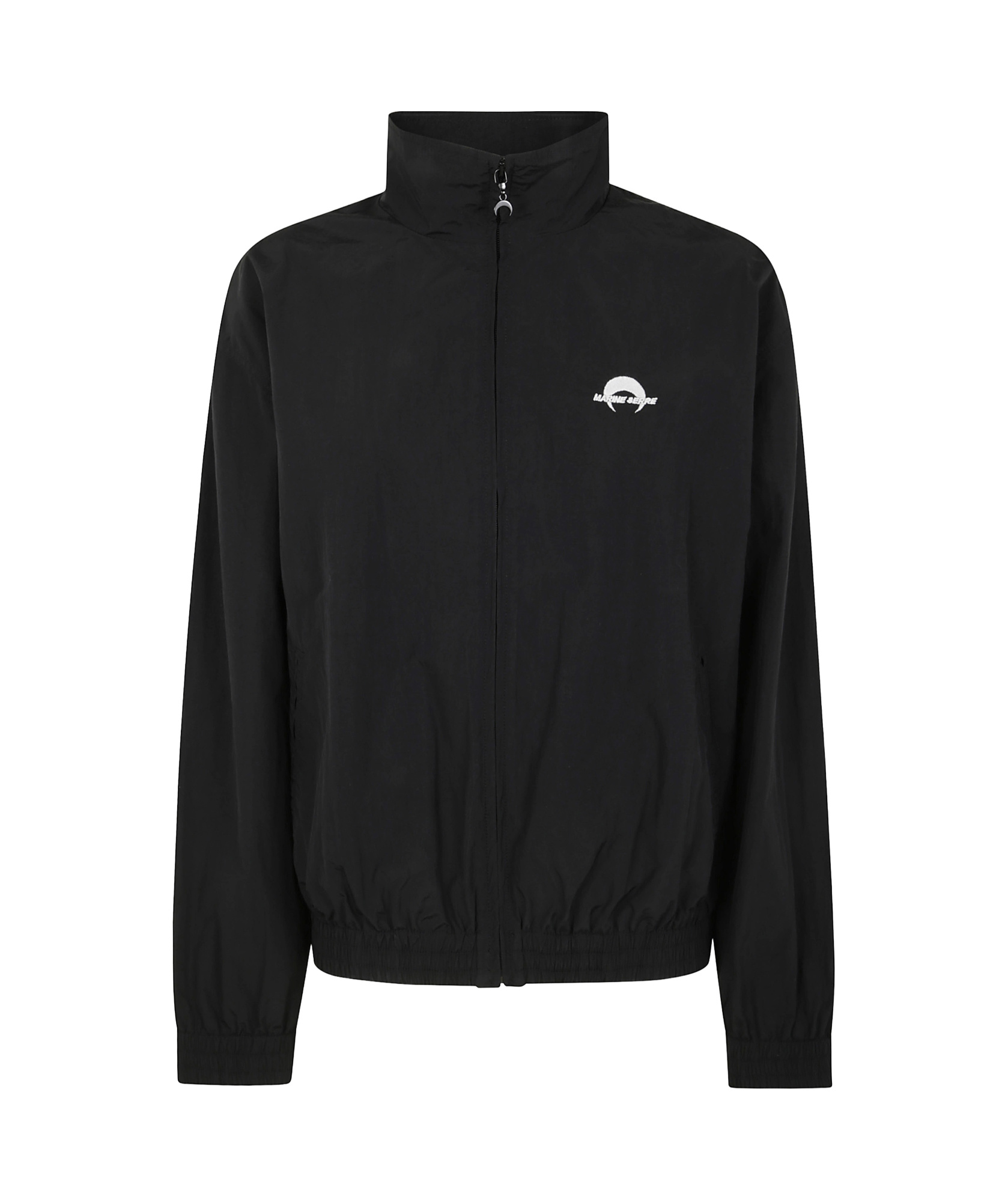 Marine Serre Stand Collar Casual Jacket In Black