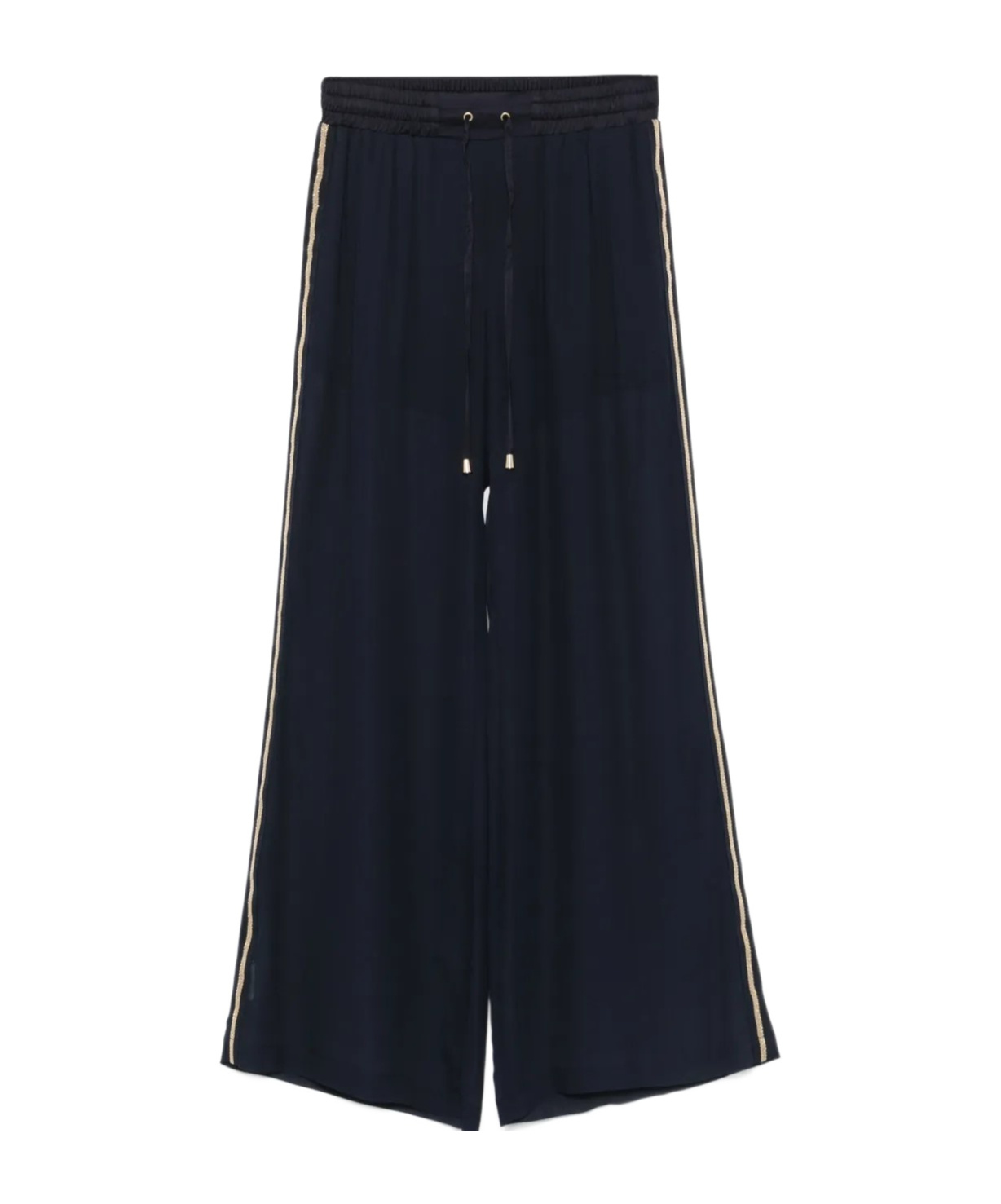 Ermanno Firenze Drawstring Casual Pants In Black