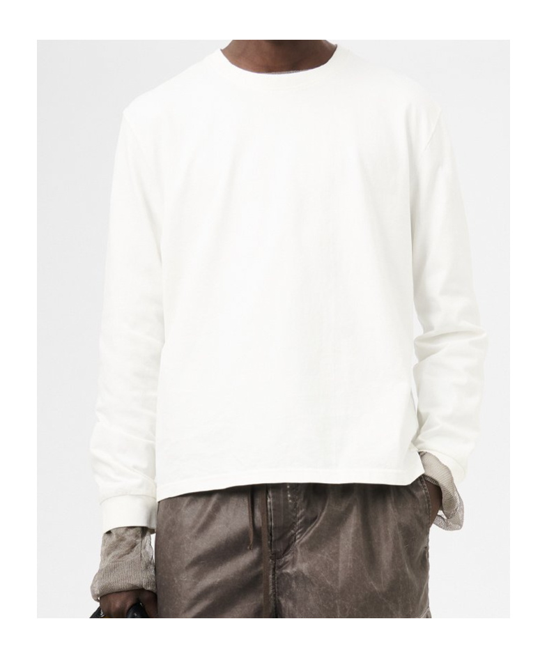 Our Legacy Boxy-fit Long Sleeve T-shirt With Ribbed Neckline In White