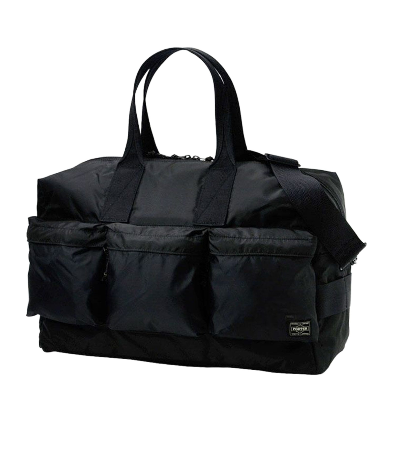 Porter-yoshida & Co Logo Travel Bag In Black