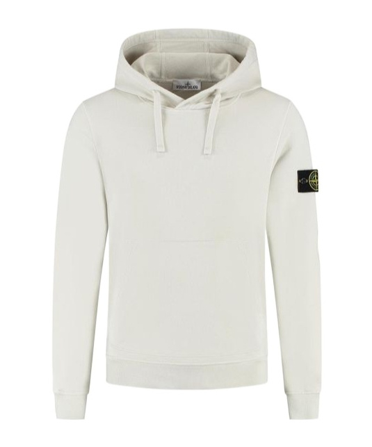 Stone Island Logo Hooded Sweatshirt In Nude