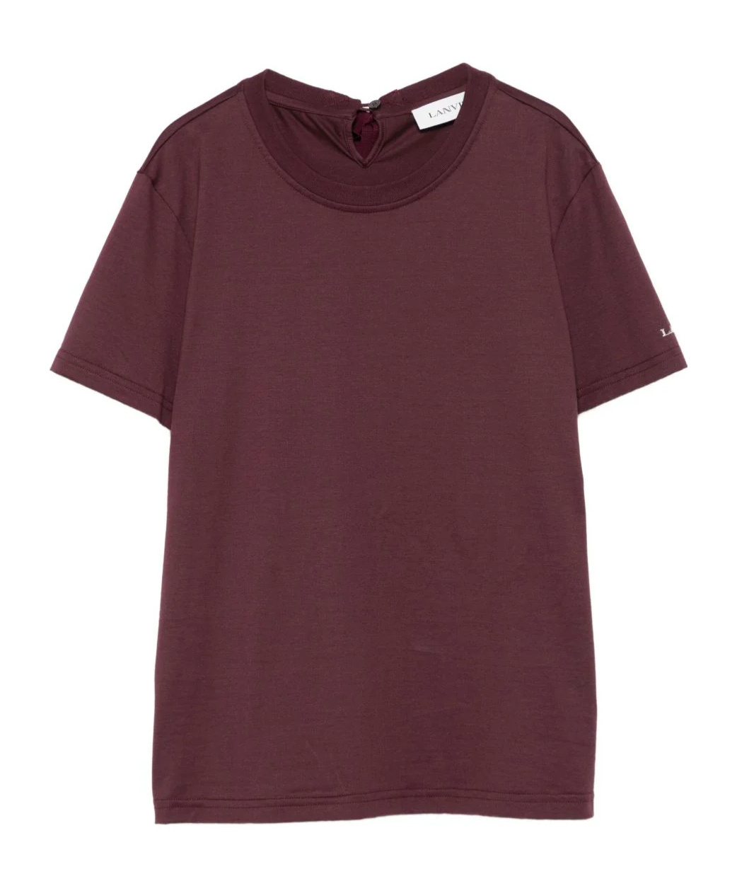 Lanvin Keyhole Tie-detail Top In Burgundy