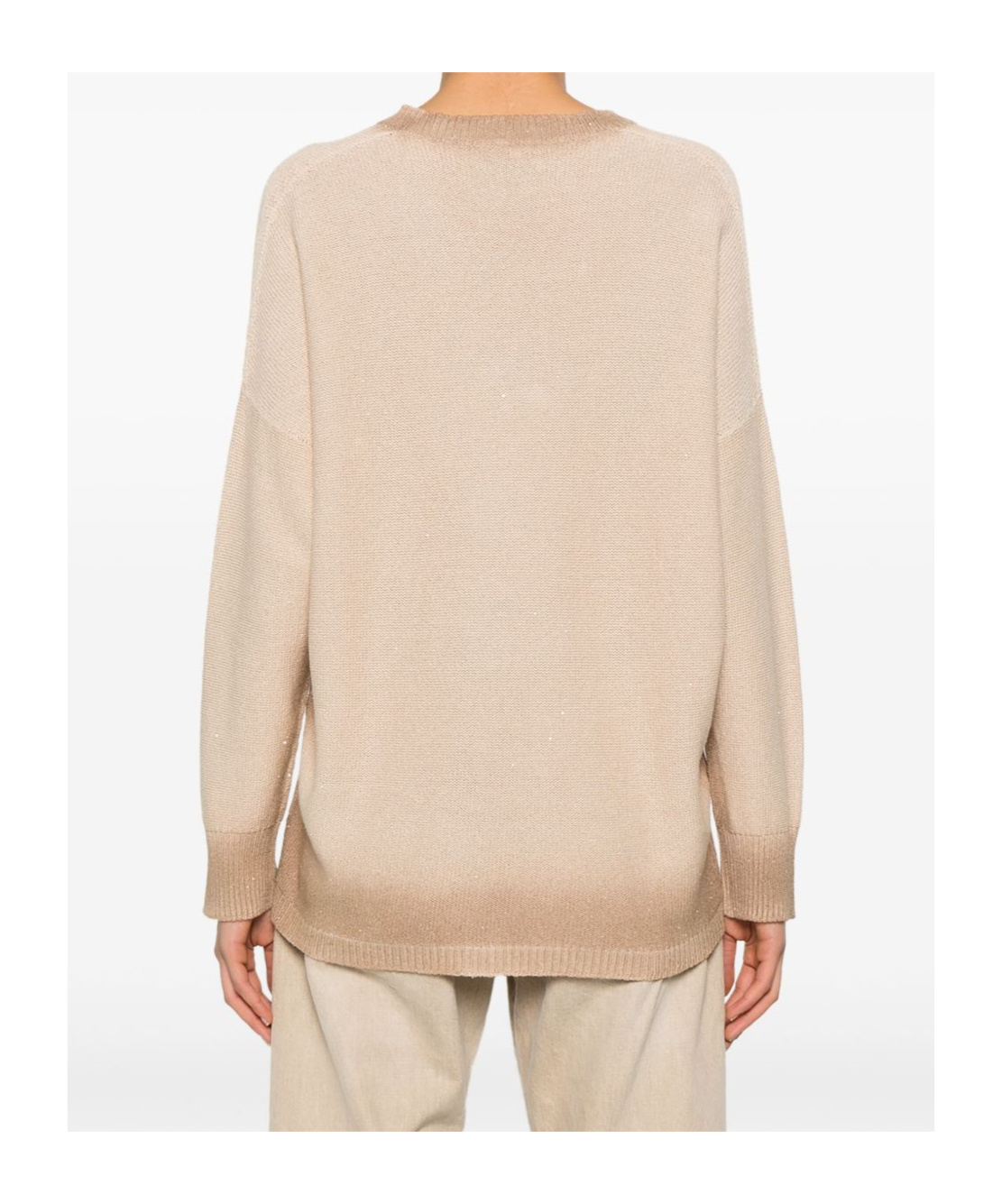 Shop Fabiana Filippi Sequin Gradient Jumper In Nude