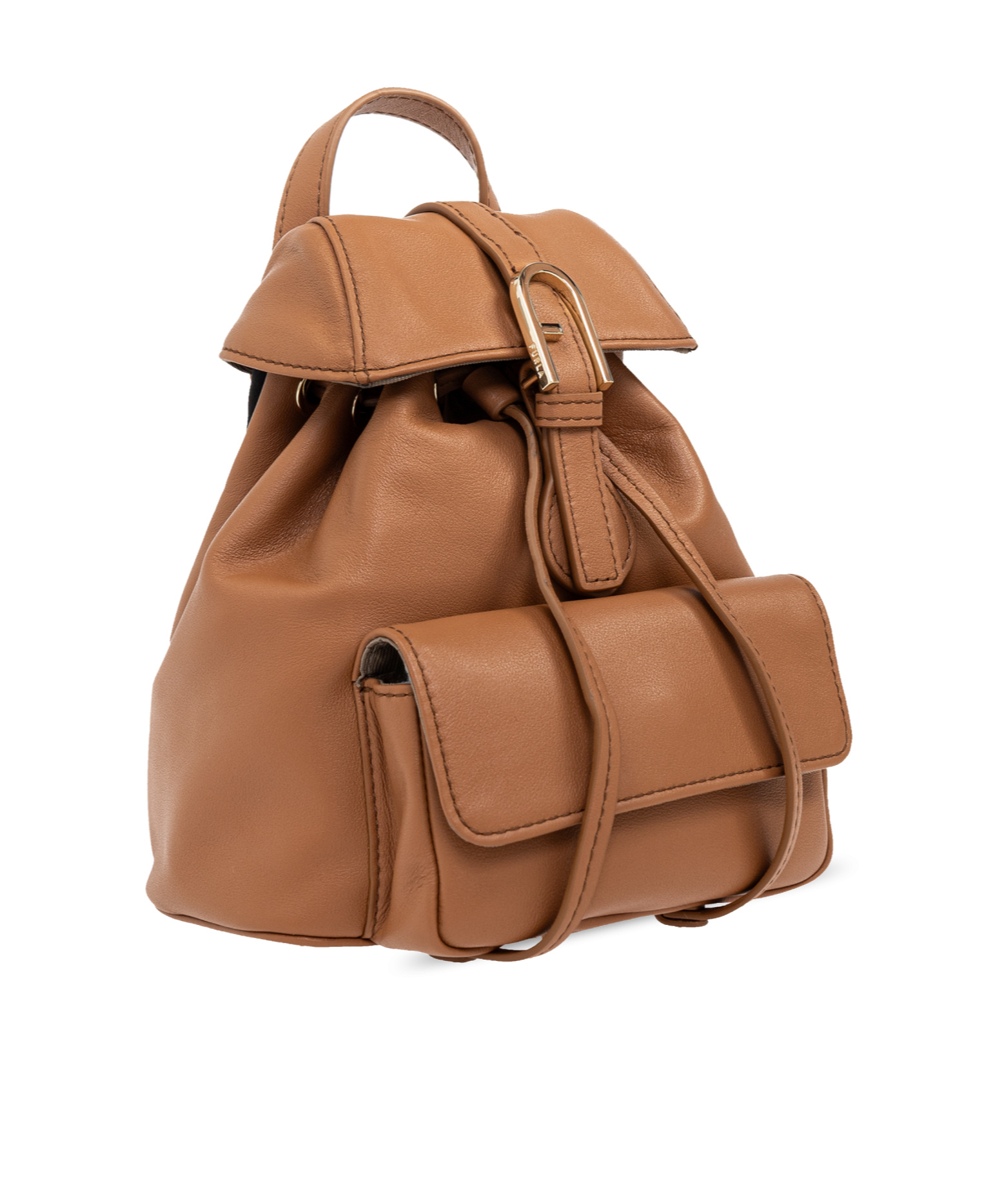 Furla Mini Flow Backpack In Brown