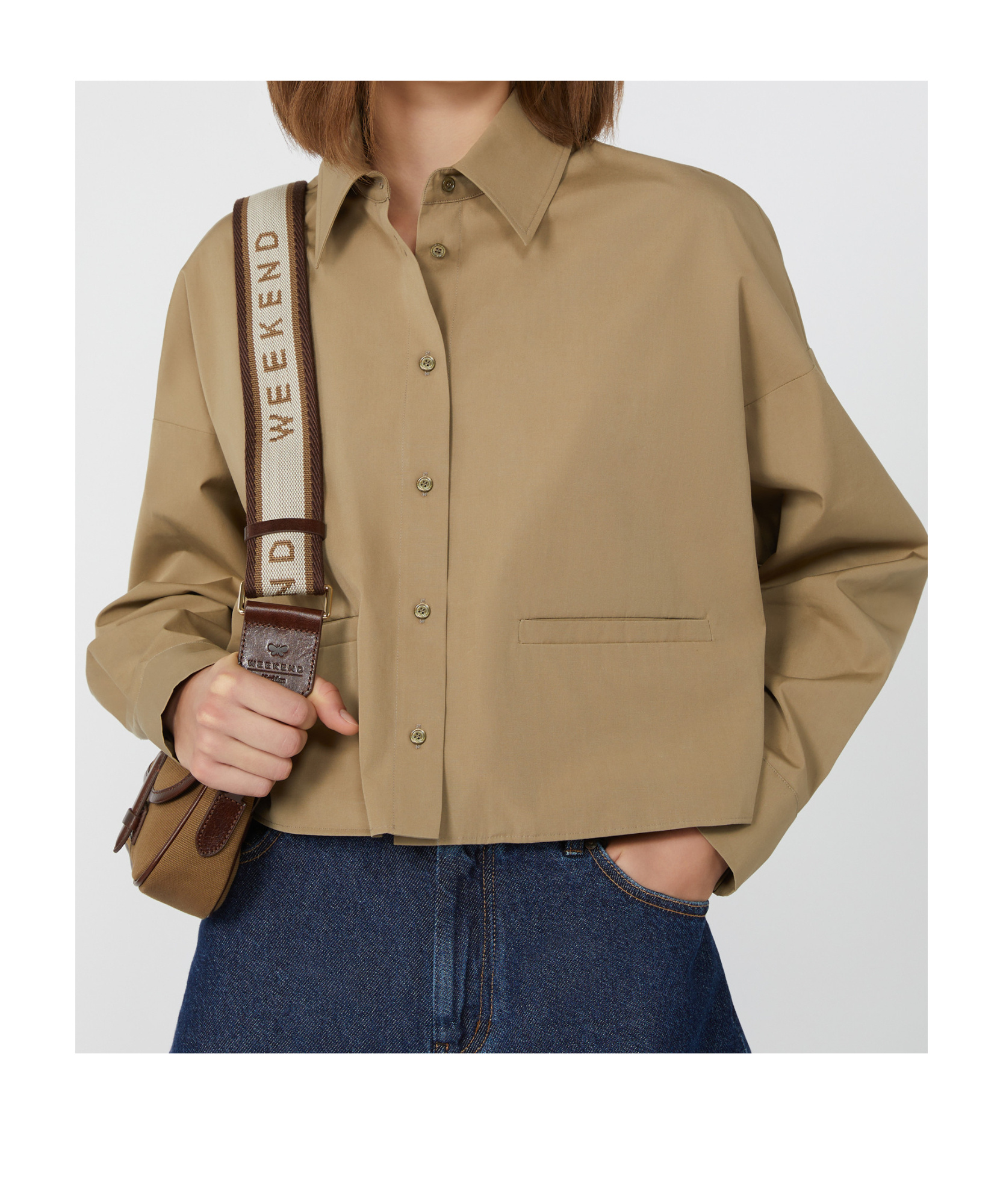 Max Mara Boxy-fit Heavy Cotton Shirt In Neutral