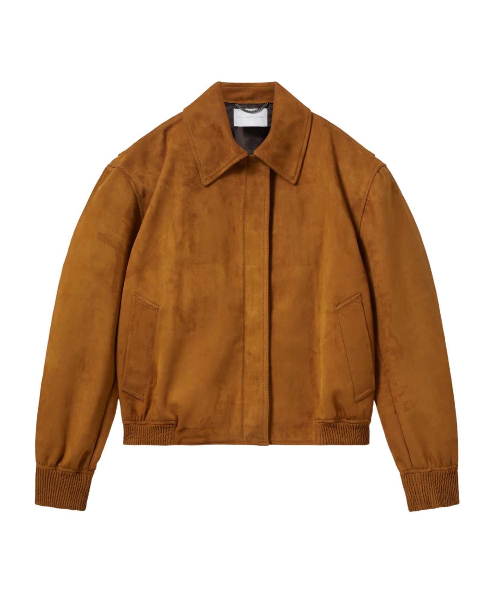 Stella Mccartney Boxy Collared Field Jacket In Brown