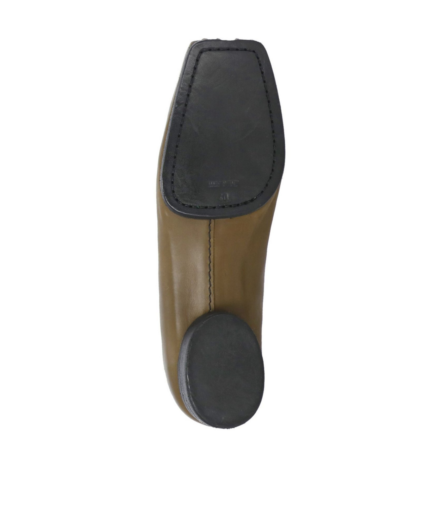 Uma Wang Square-toe Strap-detailed Ballerina Flats In Green