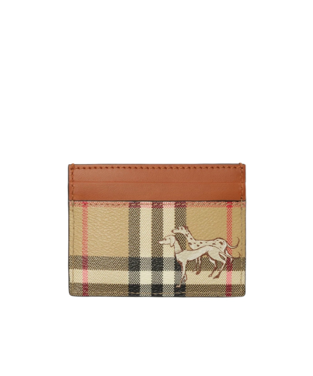 Burberry Check Mates Card Case In Archive Beige