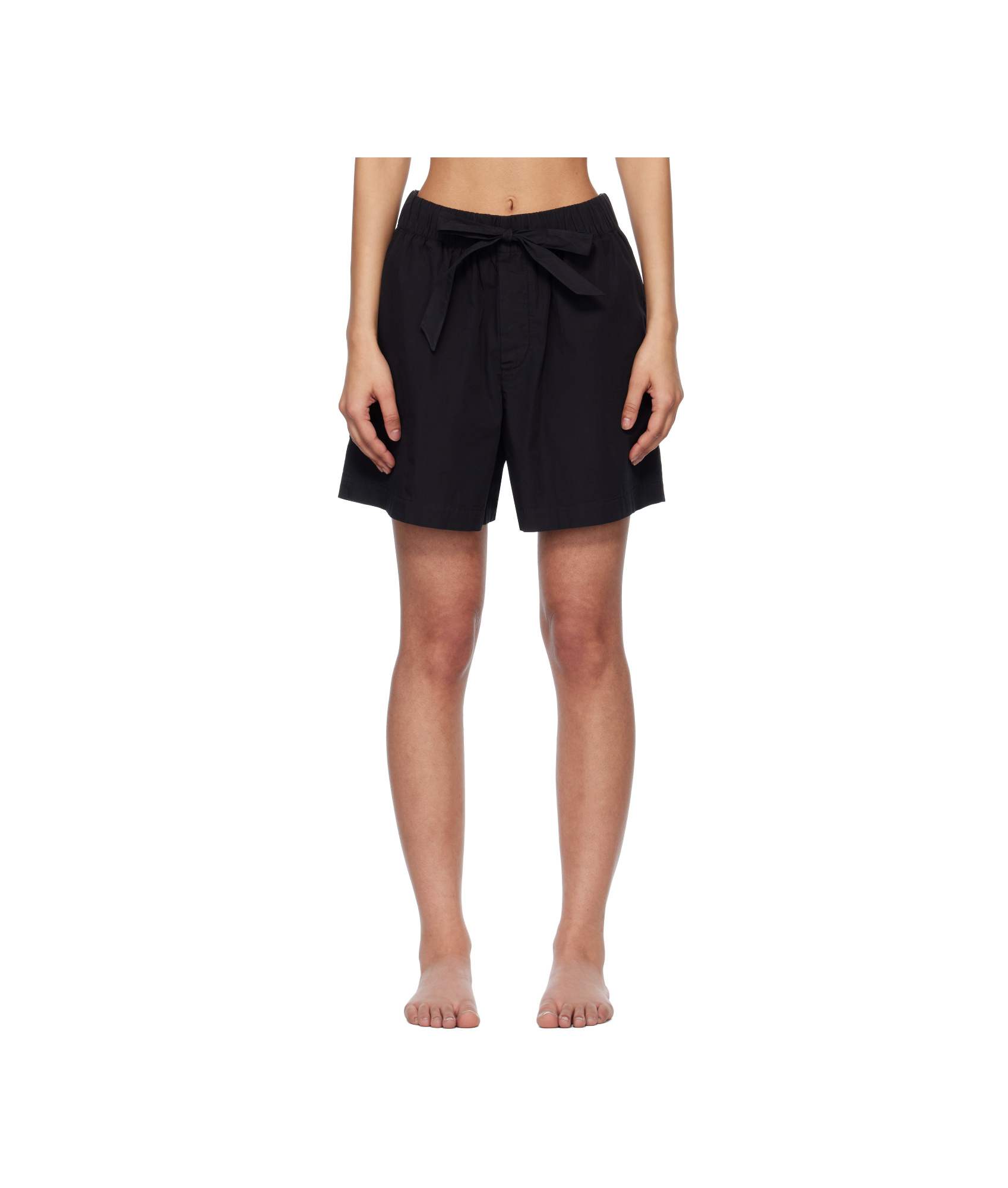 Tekla Drawstring Pajama Pants In Black