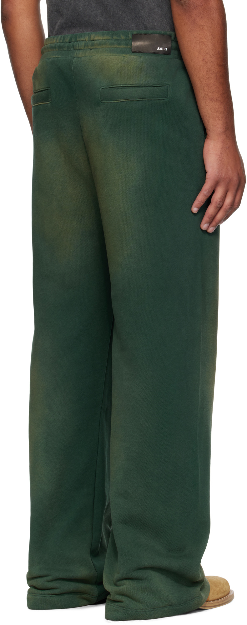 Amiri Crest-embellished Track Pants In Green