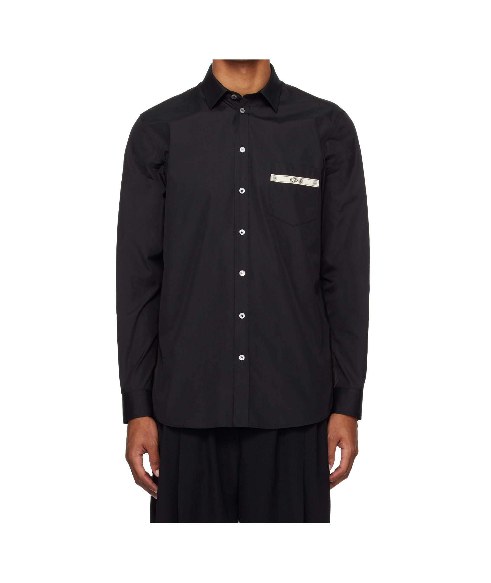 Moschino Long Sleeve Shirt In Black