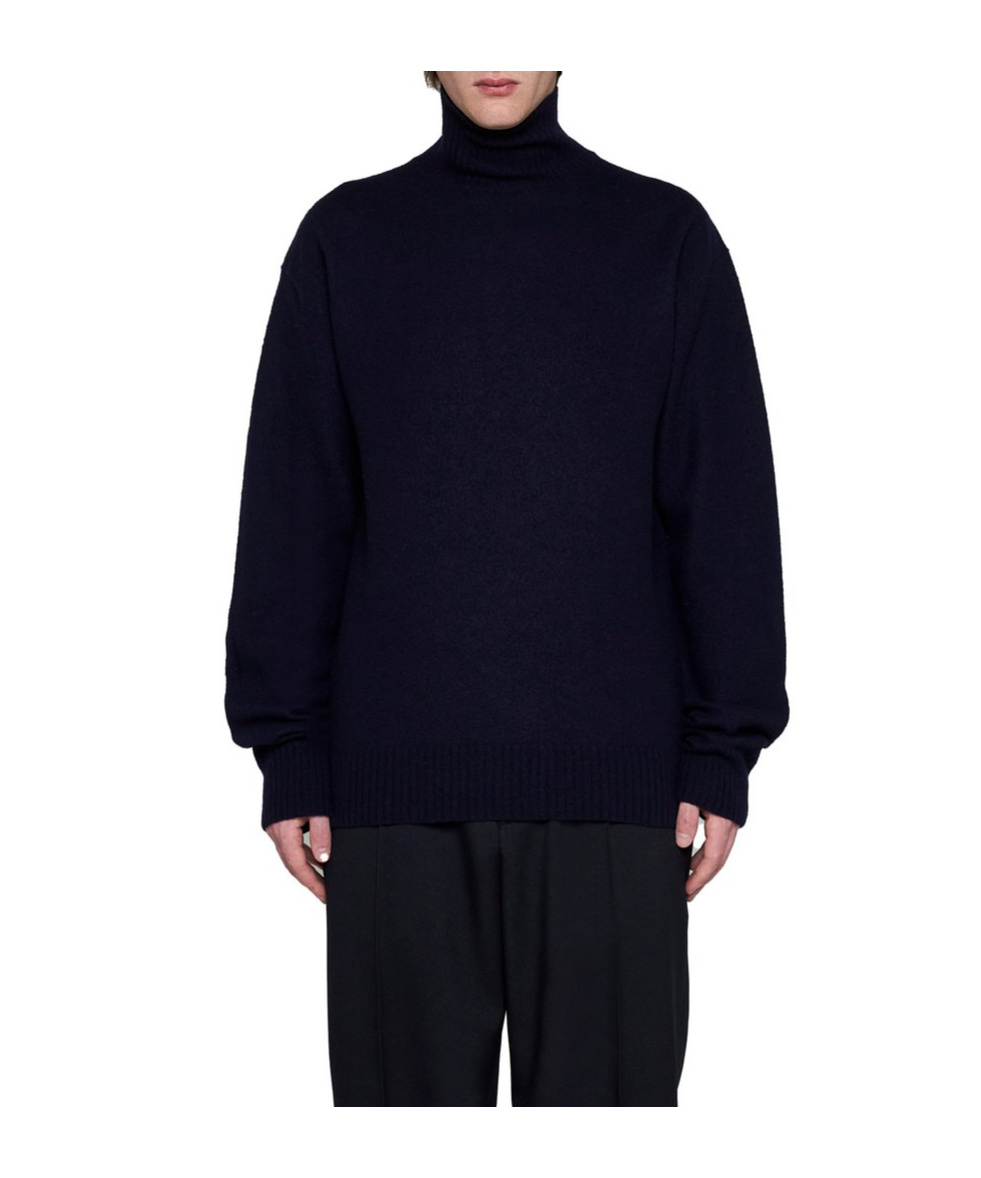 Jil Sander Chain-link Detailing Wool Jumper In Black