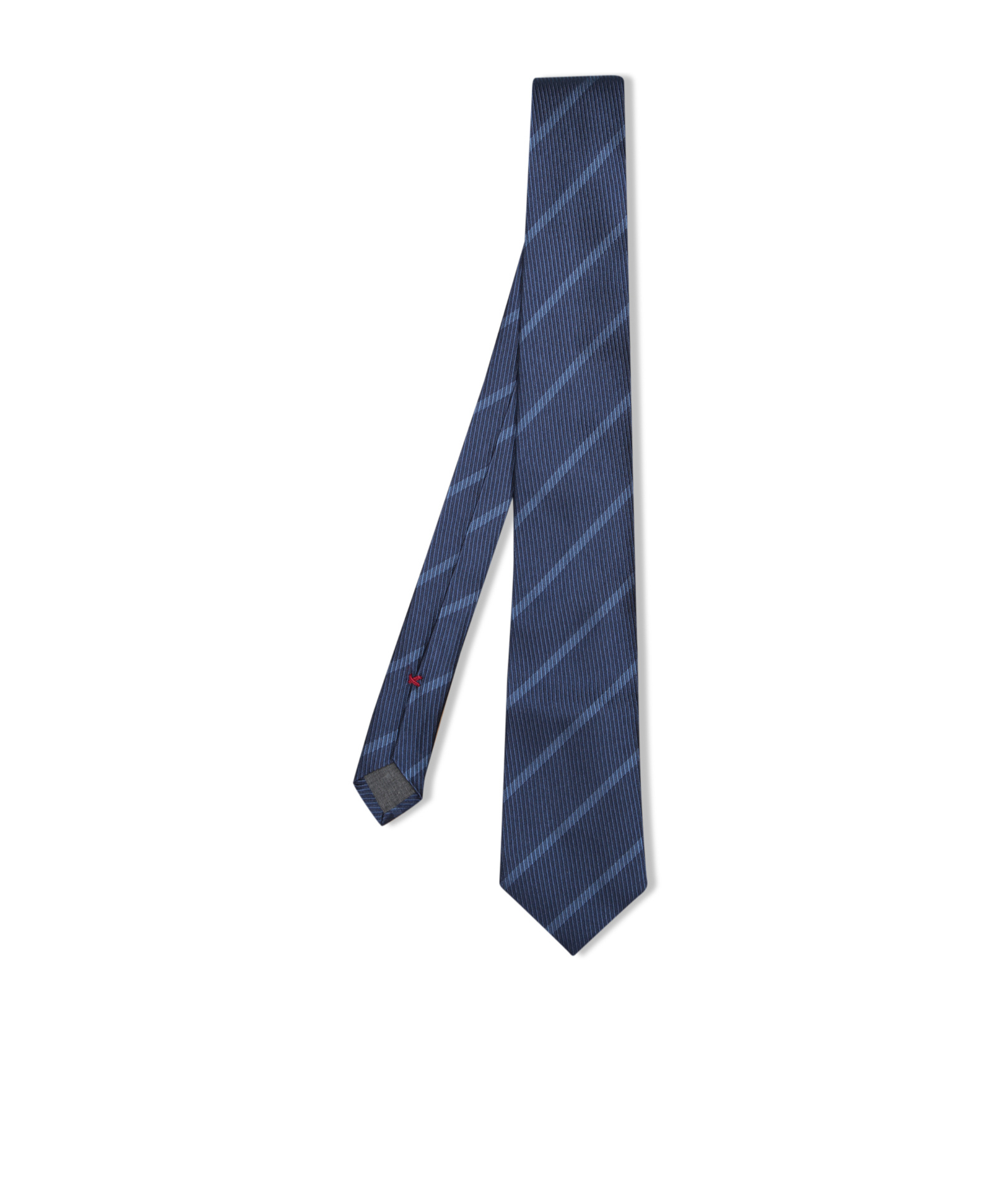 Brunello Cucinelli Striped Tie In Blue
