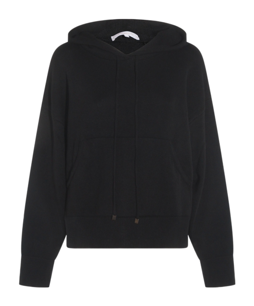 Antonelli Hooded Knitted Sweater In Black