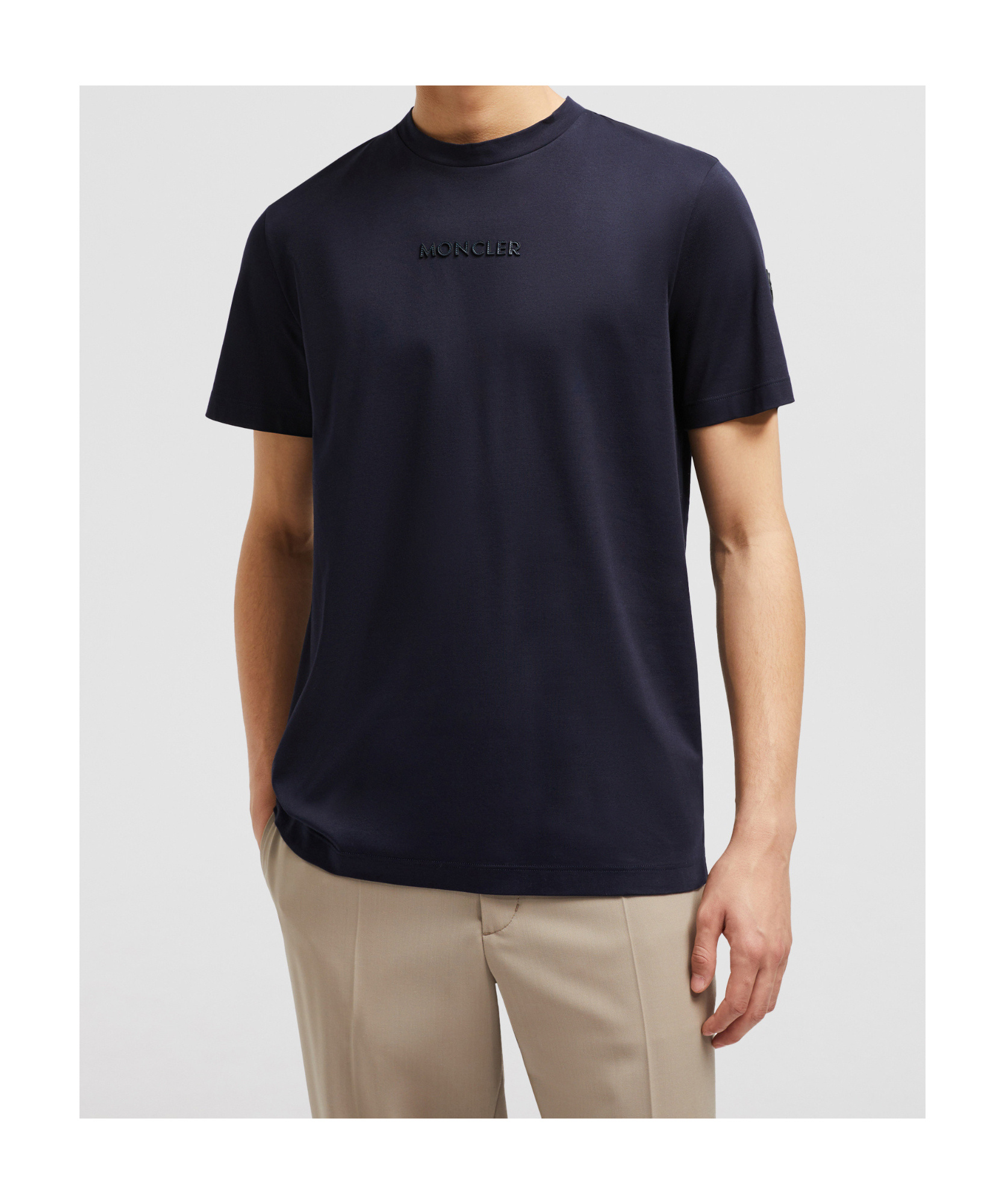 Moncler Patch Logo T-shirt In Blue