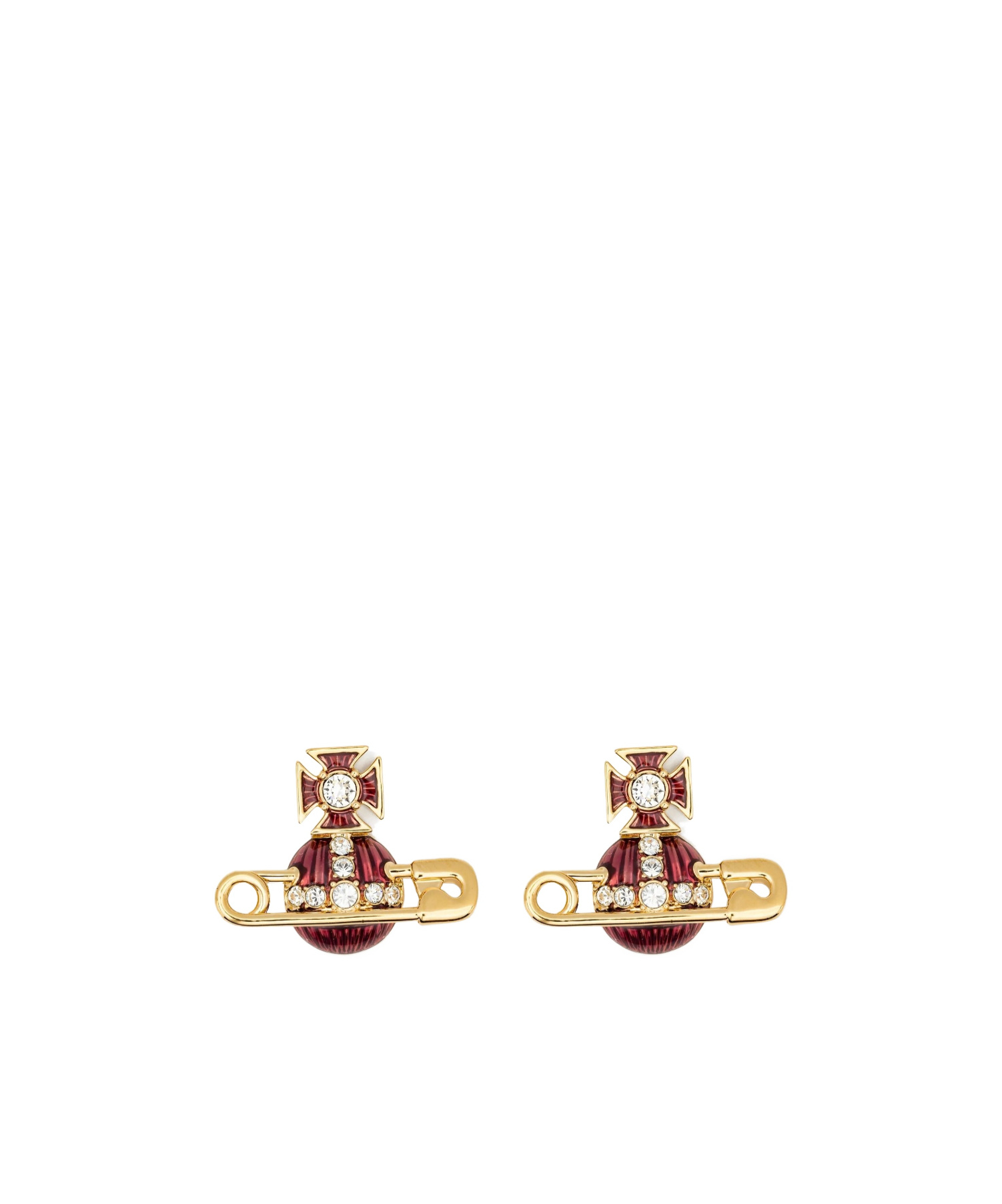 Vivienne Westwood Crystal-embellished Orb Earrings In Gold