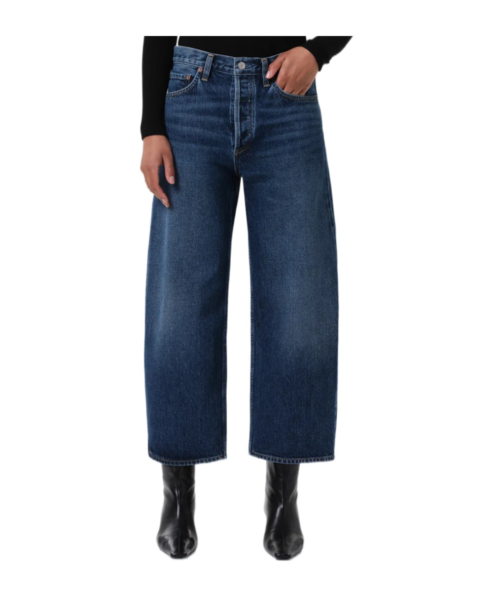 Agolde Arc Cotton Jeans In Blue