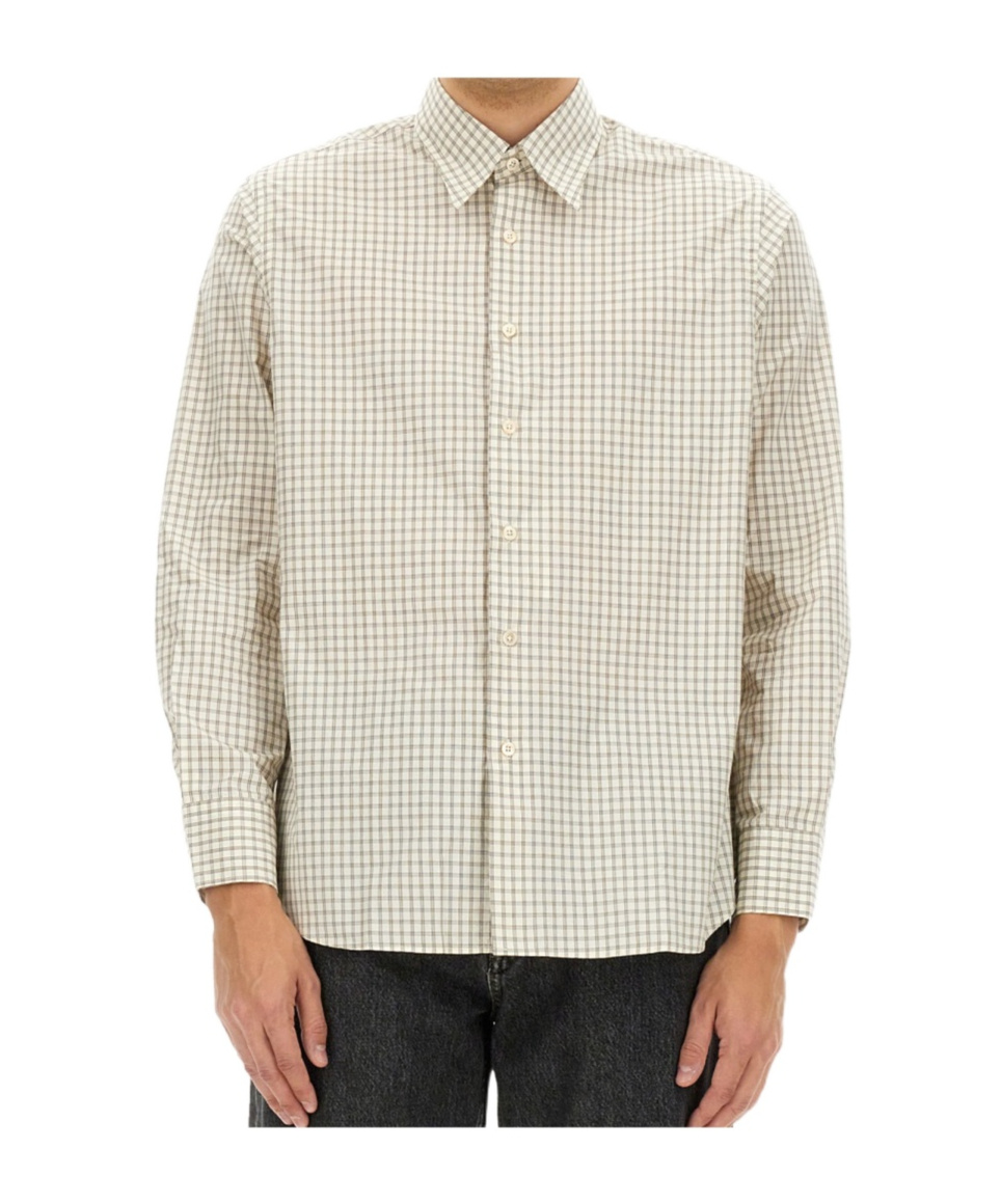 Sunflower Regular Fit Check Pattern Shirt In White