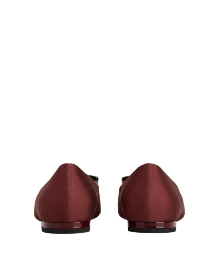 Roger Vivier Gommettine Ballerinas In Grosgrain In Burgundy