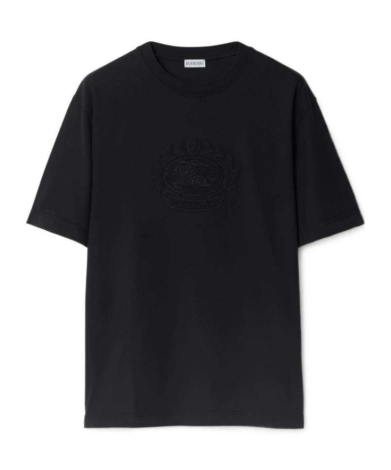 Burberry T-shirt Con Ekd In Black