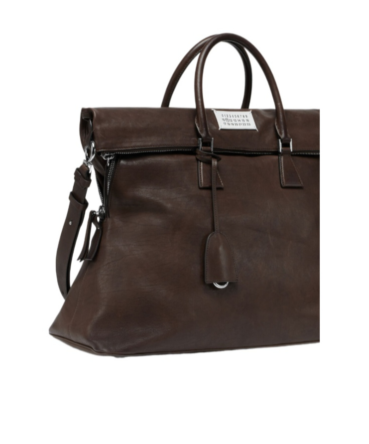 Maison Margiela Large Tote Bag In Brown