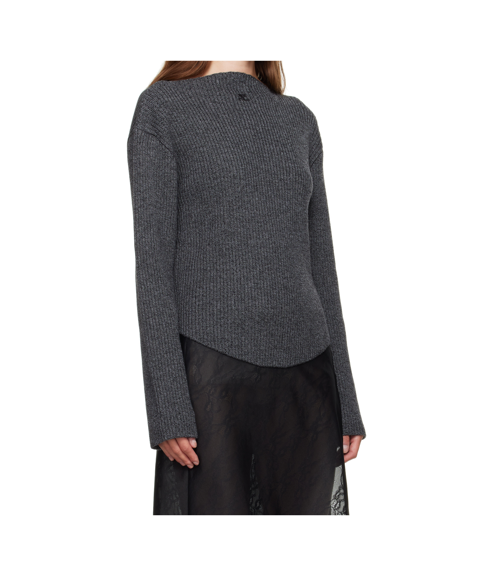Courrèges Ribbed-knit Sweater In Multi