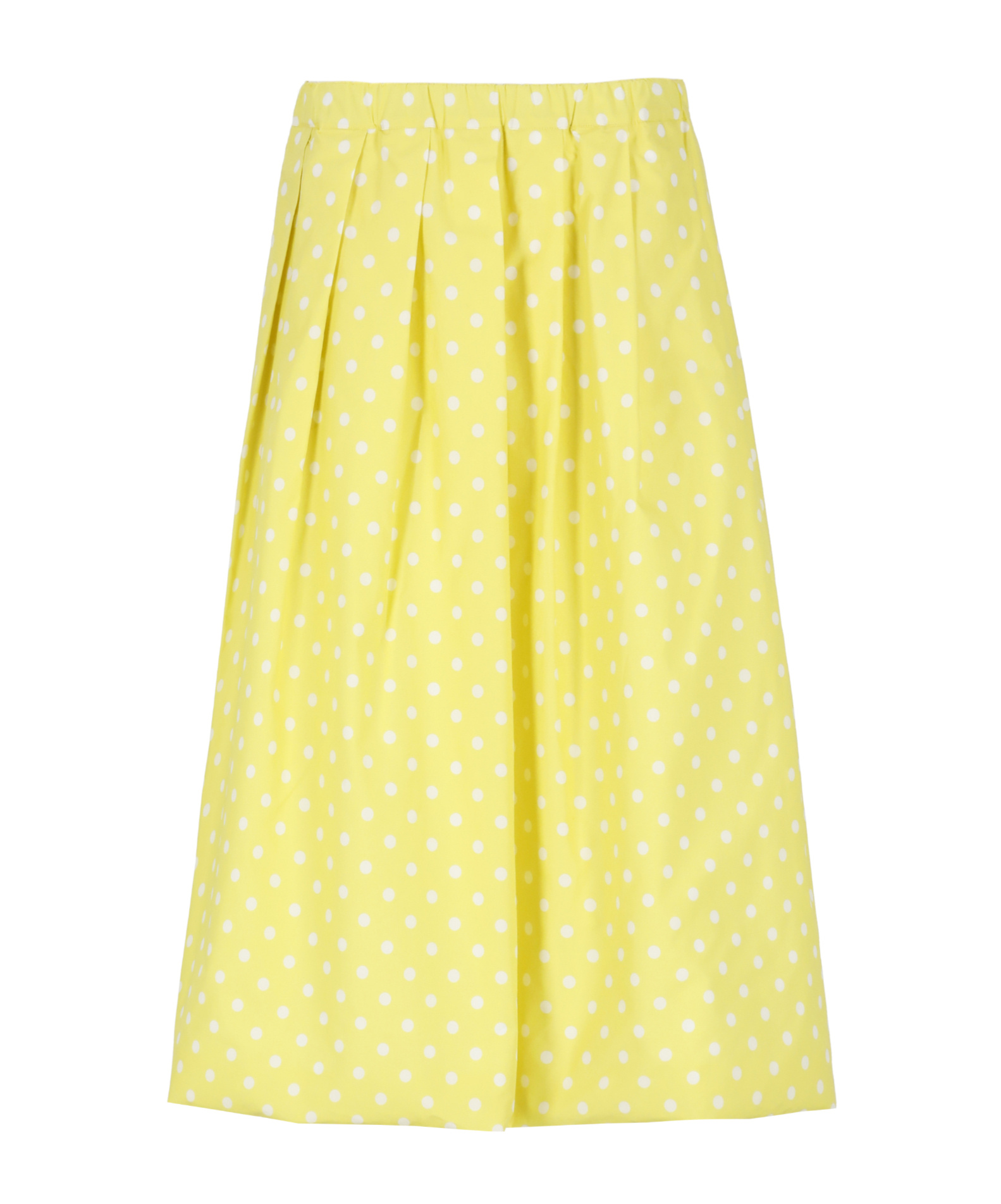 Fabiana Filippi Polka-dot Midi Pleated Skirt In Yellow