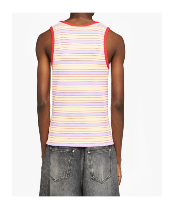 Jw Anderson J. W. Anderson Multicolored Striped Sleeveless Tank Top In Nude