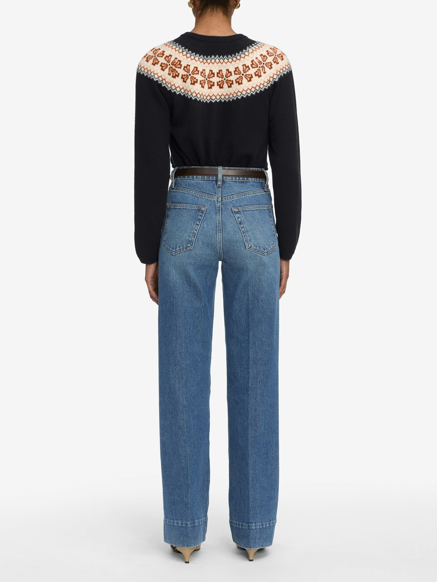 Frame Button-front Cardigan In Black