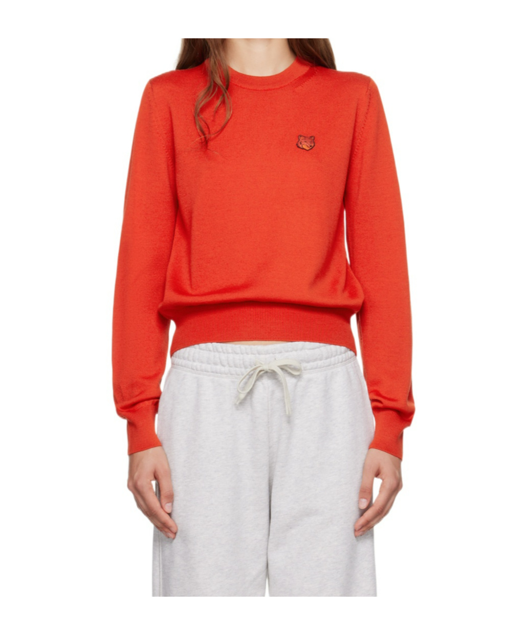 MAISON KITSUNÉ MAISON KITSUNÉ FOX HEAD PATCH KNITTED JUMPER