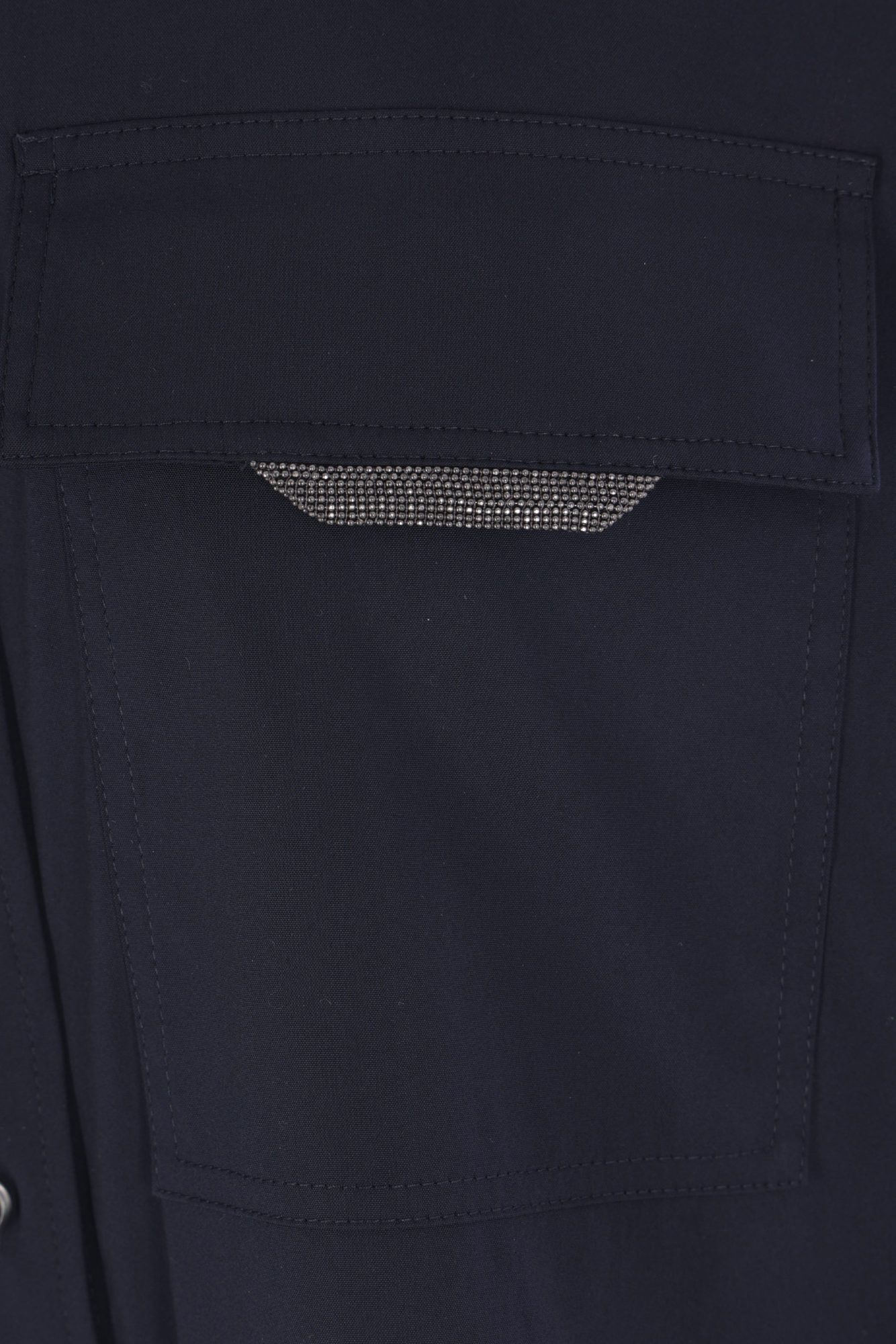 Brunello Cucinelli Monili Detail Curved Hem Shirt In Blue