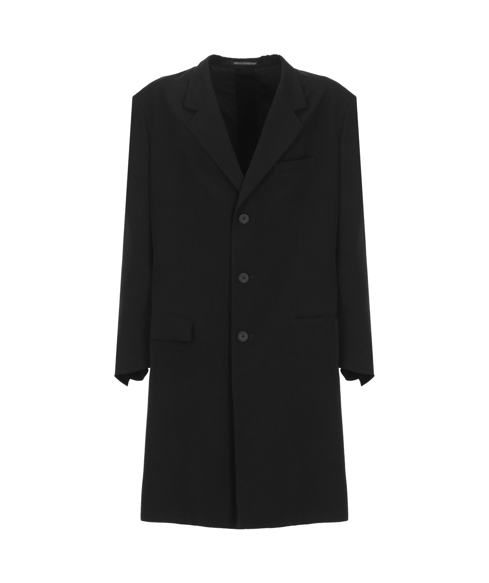 Yohji Yamamoto Lapel-collar Three-pocket Coat