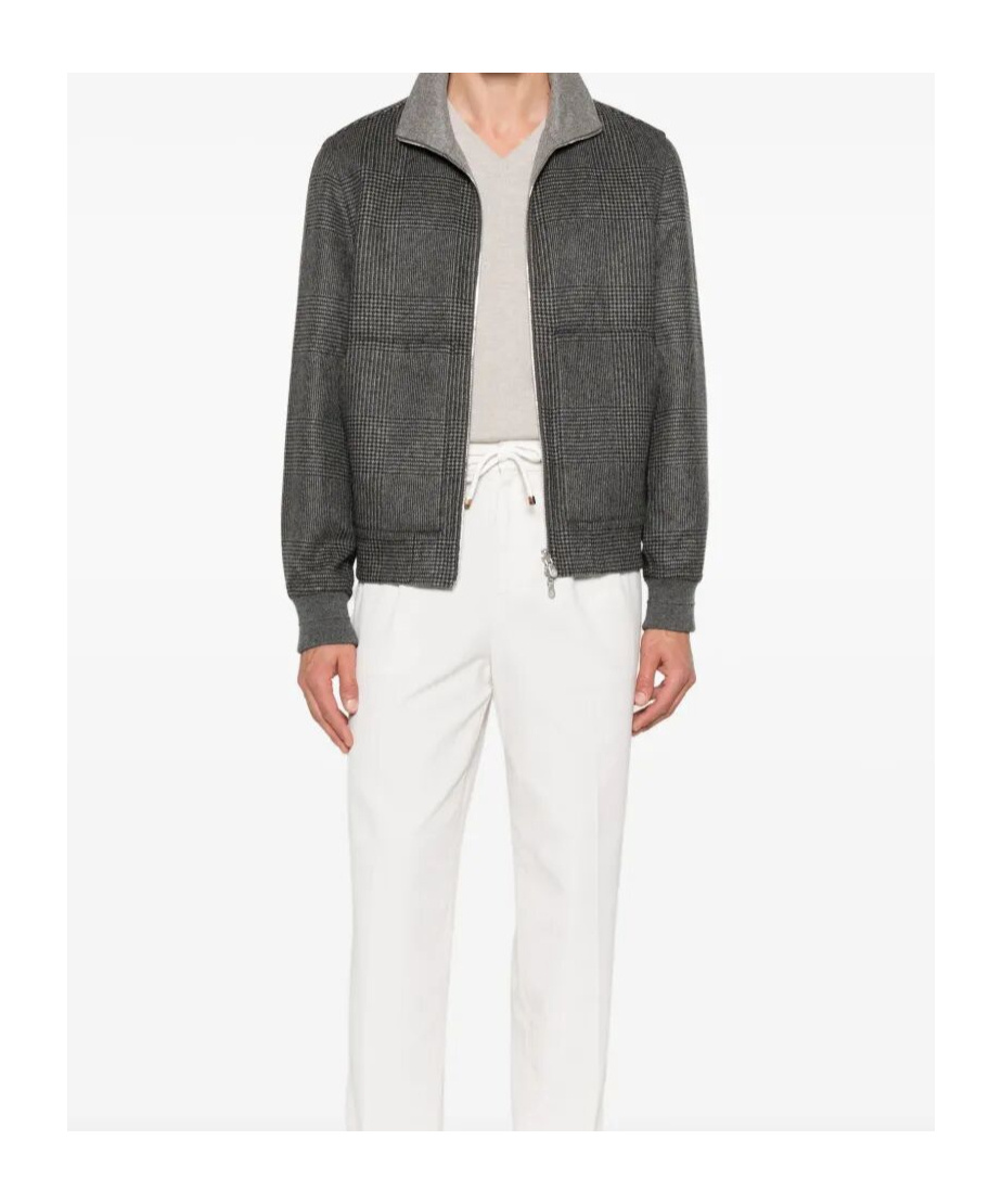 Brunello Cucinelli V-neck Cashmere Sweater In Neutral